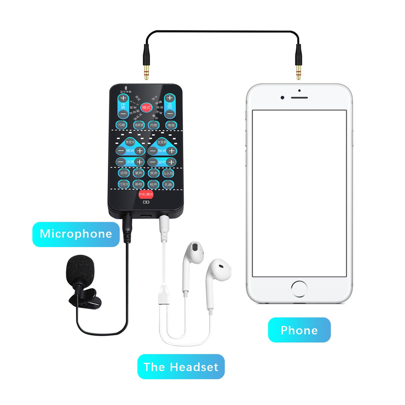 Voice Changer, Portable Handheld Microphone Voice Modulator Disguiser with 8 Sound Effects, Handheld Gaming Recording for Mobile Phone Computer PS4 PS5 Xbox One Games M10