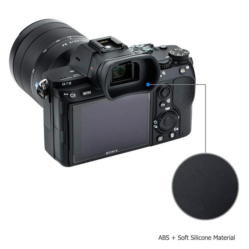 Kiwifotos Soft Long FDA-EP18 Viewfinder Eyecup Eyepiece for Sony A7 A7II A7III A7R A7RII A7RIII A7RIV A7S A7SII A9 Camera for Sony A7 III A7 II A7 A7R IV A7R III A7R II A7R A7S II A7S A9 Camera Sony FDA-EP18 Replacement