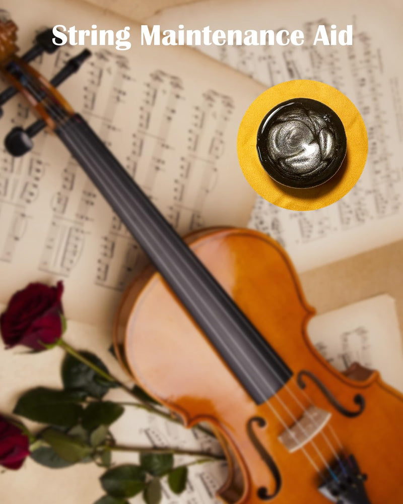 Viola Rosin for Bow, Light Violin Cello Rosin, Low Dust Resin, Easy to Use Premium Violin Accessories (Silver) Viola Rosin-Silver