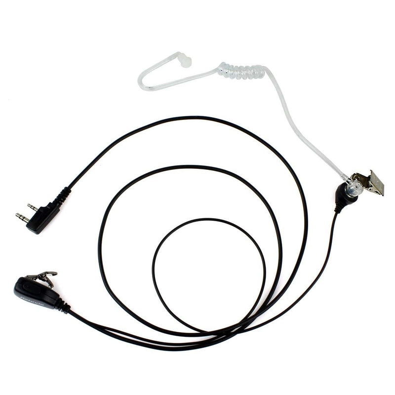 Case of 10, Retevis Walkie Talkies Earpiece with Mic 2 Pin Acoustic Tube Headset Compatible with Baofeng UV-5R Retevis H-777 RT21 RT22 Arcshell AR-5 Two Way Radio