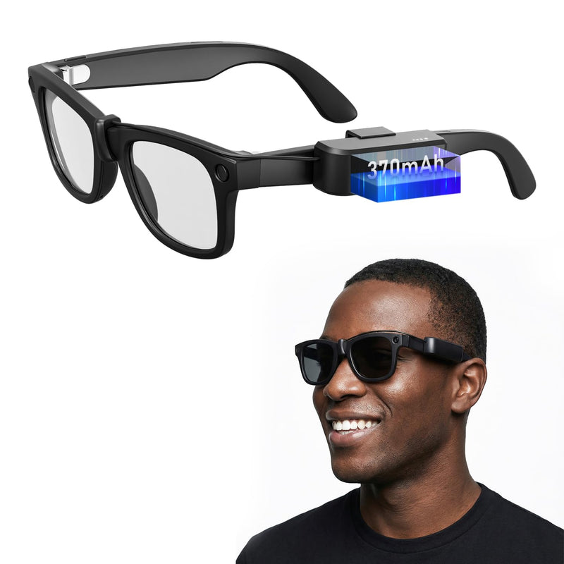 Wearable Battery Pack Charger + Charging Station Compatible with Ray-Ban & Oakley Meta Smart Glasses Gen 1 & Gen 2, Ultra-Light Mini Power Bank & Safe Charging Dock with Proprietary Handshake Protocol