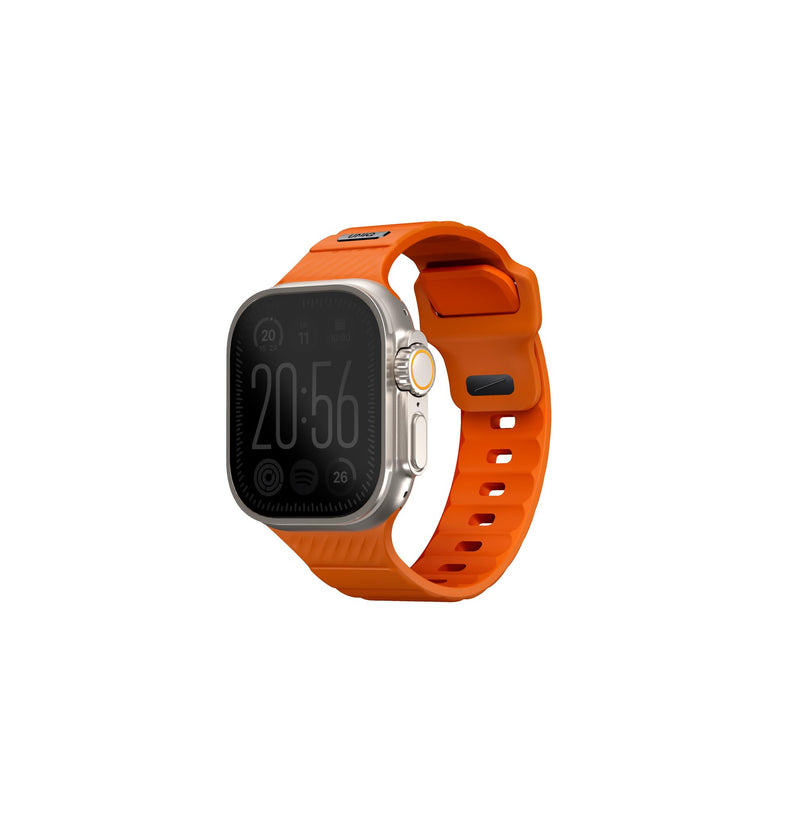 UNIQ STRIDE FKM Rubber Watch Strap for Apple Watch Ultra fits 49mm VOLT ORANGE