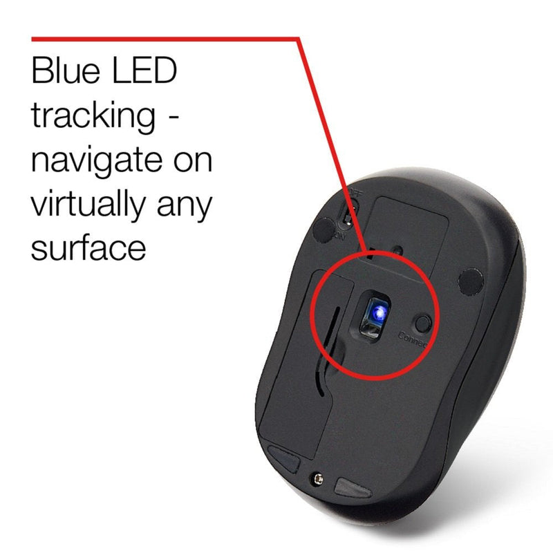 Verbatim Silent Wireless Blue LED Mouse - Silver Silver Mouse