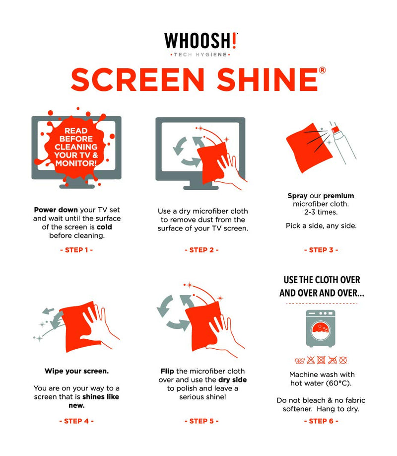 WHOOSH! Screen Cleaner Spray and Wipe - 1 fl oz + 1 Microfiber Cleaning Cloth - Travel Size Lens Cleaner for Car, Computer, Laptop, iPad, MacBook, Phone, Watch, Eyeglass - Electronic Cleaner Kit 1 fl oz (Pack of 1)
