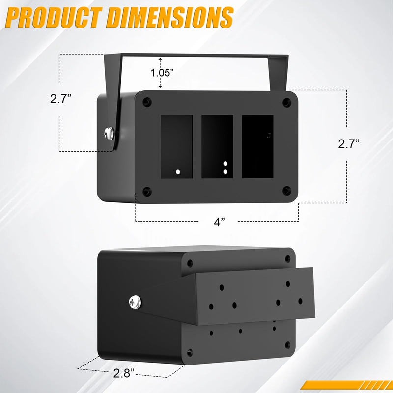 [AUSTRALIA] - Rocker/Toggle Switch Box - 3 Gang Switches Installation housing for Pickup Truck Car UTV Off Road Marine… Small-3 Gang 
