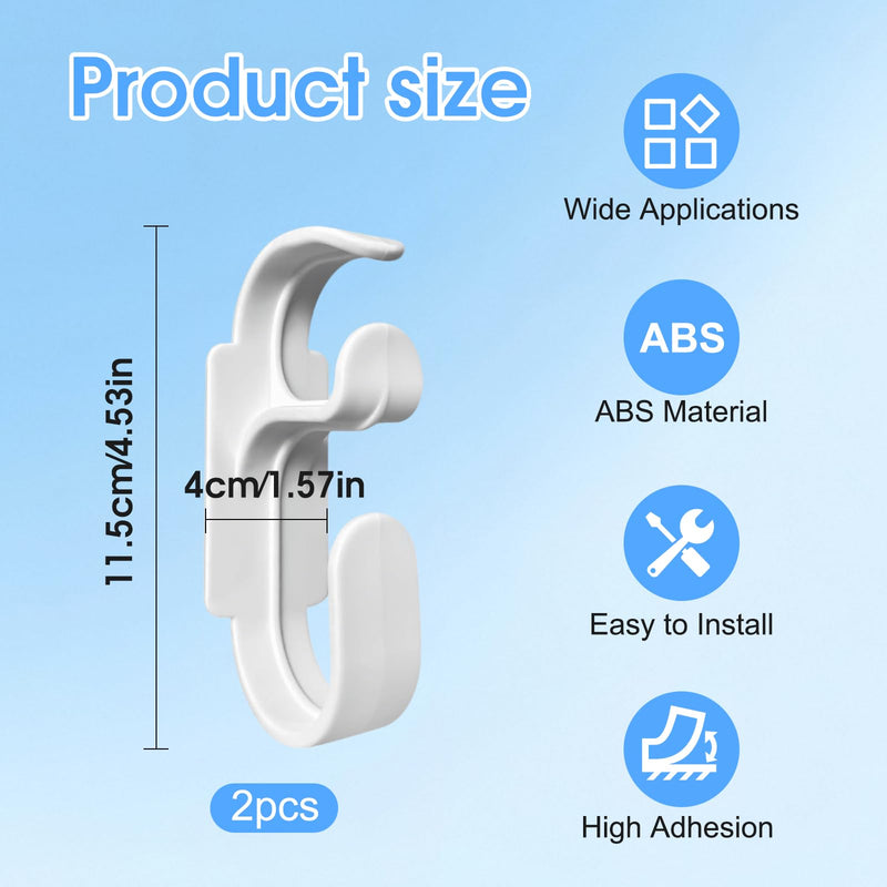 Pack of 2 CPAP Hose Holder, Wall Mount for CPAP Device, Stable & Reusable, with 2 Adhesive Pads, Prevents Hose Tangle, Löwenstein CPAP Accessories, Easy Assembly