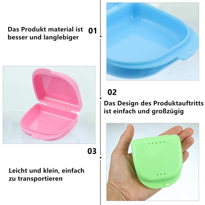 Voarge Dental Box Dental Box Dental Denture Cup Container Container Container Denture Orthopaedic Pack of 5 Braces Box Also for Bite Splint