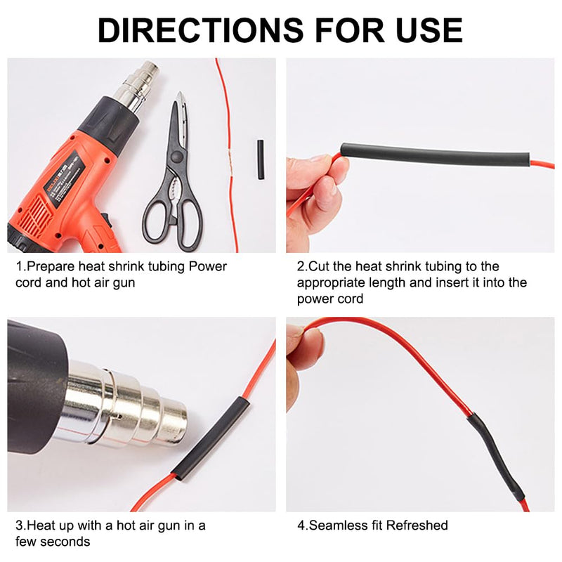 [AUSTRALIA] - Pack of 2 4:1 Heat Shrink Tubing, Heat Shrink Tubing, Waterproof, Diameter 24 mm & 2 m Length, Heat Shrink Tube with Adhesive, Heat Shrink Tube Black (Red) for Cable Insulation, Marking, Cable 4:1 Ø24mm & 2m 