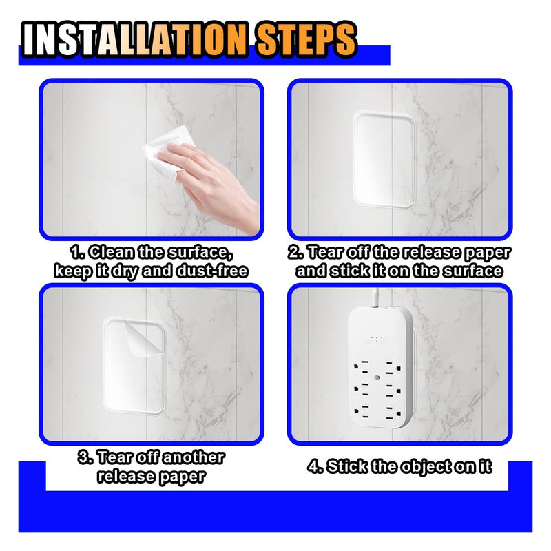 10 Pack Sticky Gel Pads, Traceless Clear Double Sided Gripping Pads, Washable Reusable Super Adhesive Pad, Anti Slip Pad Holder Mat for Car Dashboard Cell Phone Home Office Walls