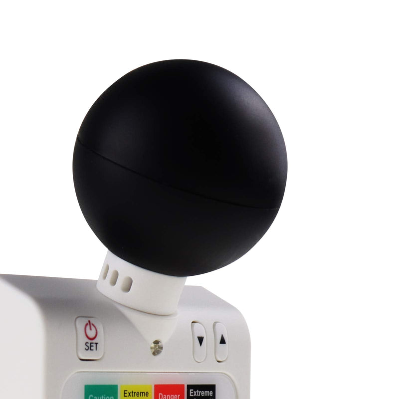 Portable 2 in 1 WBGT + HI Heat Index Checker Wet Ball Globe Temperature Heat Stress Meter Air Temperature Humidity Tester with Acoustic Alarm to Display Dangerous Levels Portable WBGT + HI-Checker