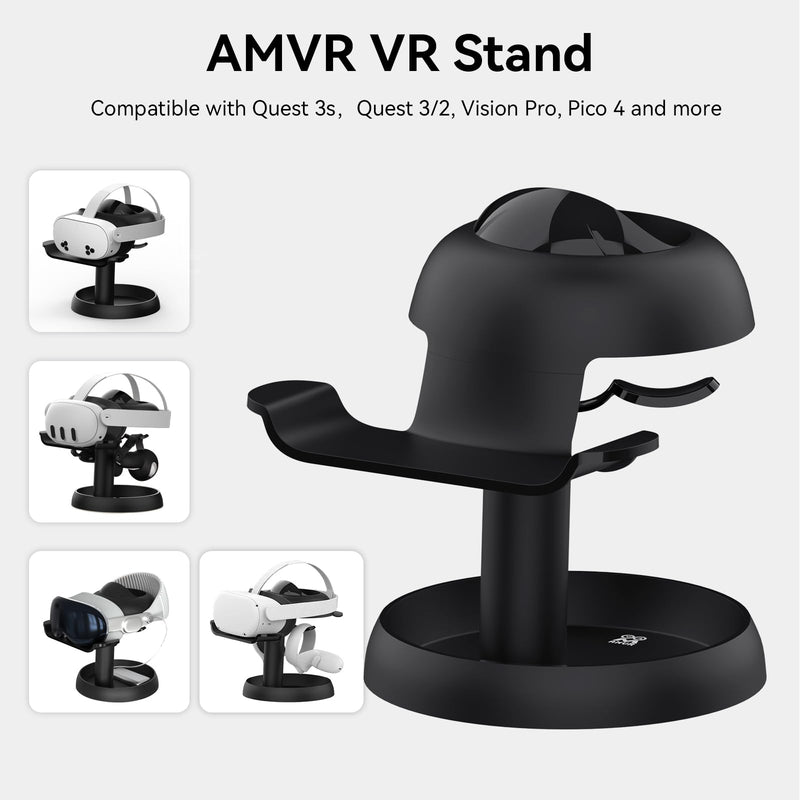 AMVR Table Stand with Charging Link Cable for Meta Quest 3, 2-in-1 Quest 3 Accessories