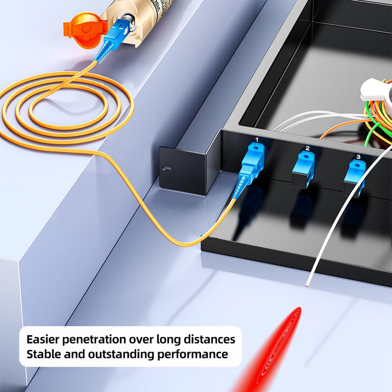 Visual Fault Locator,30-50KM Fiber Optic Cable Tester Meter VFL Red Light Pen Light Source Testers 30-50KM VFL