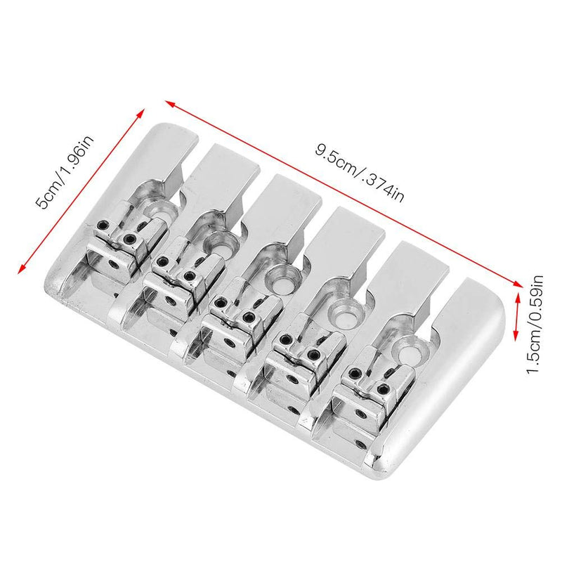Bass Saddle, High-Quality Replacement for 5-String Electric Bass Guitar Bridge, 5 String Electric Bass Guitar Bridge, Durable Guitar Accessories for Electric Bass Players