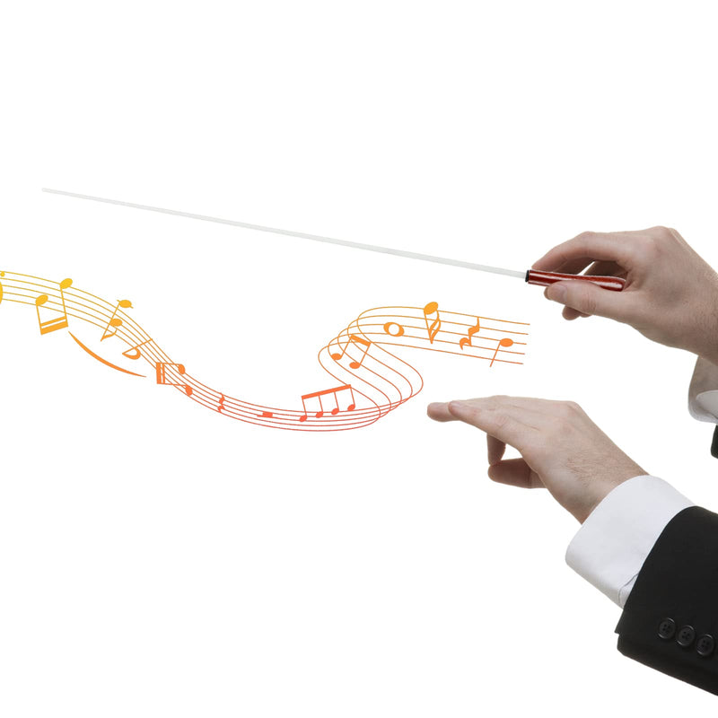 Foraineam 2 Pack Music Baton Conductor Batons Rosewood Handle Orchestra Baton Musical Conducting Batons with Baton Case for Choral Symphony Concert