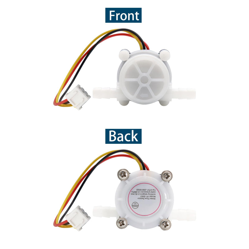 YF-S401 Water Flow Sensor Binghe YF-S401 DC 3.5-24V Hall Sensors 0.5-5L/min Flow Meter YF-S401 Flow Meter for Coffee Machines Suitable for Water Heaters, Card Machines