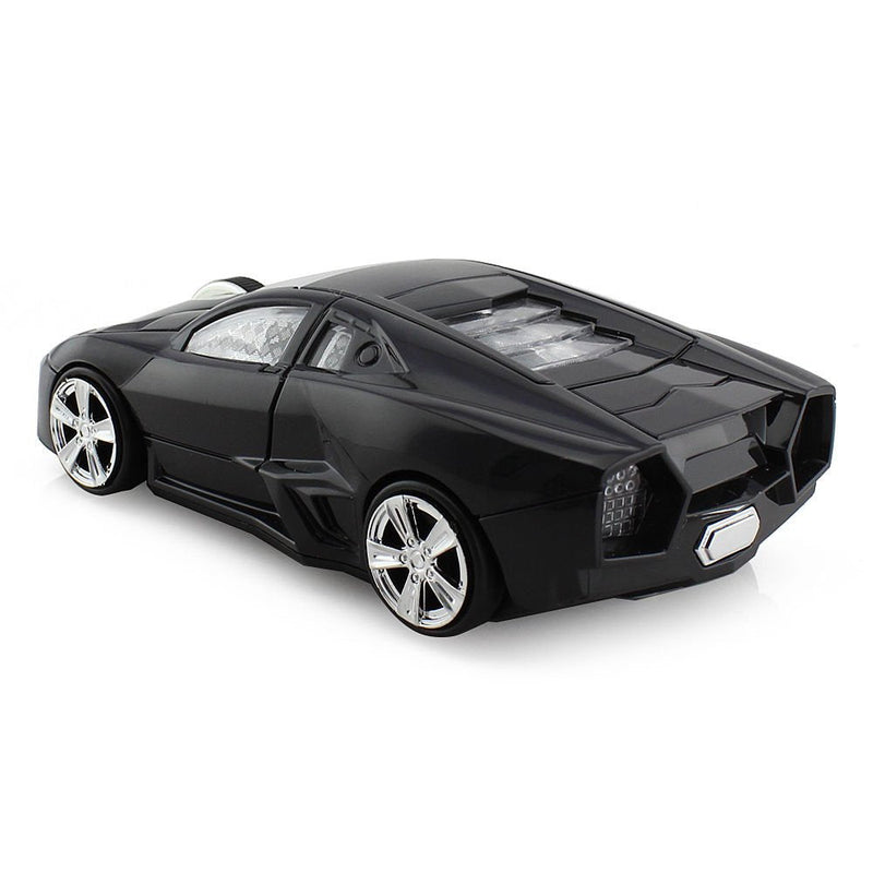 jinfili 2.4GHz Sports Car Wireless Mouse Optical Cool 1600DPI 3D USB Wireless Gaming Mice for Pc Laptop Windows 10 Black