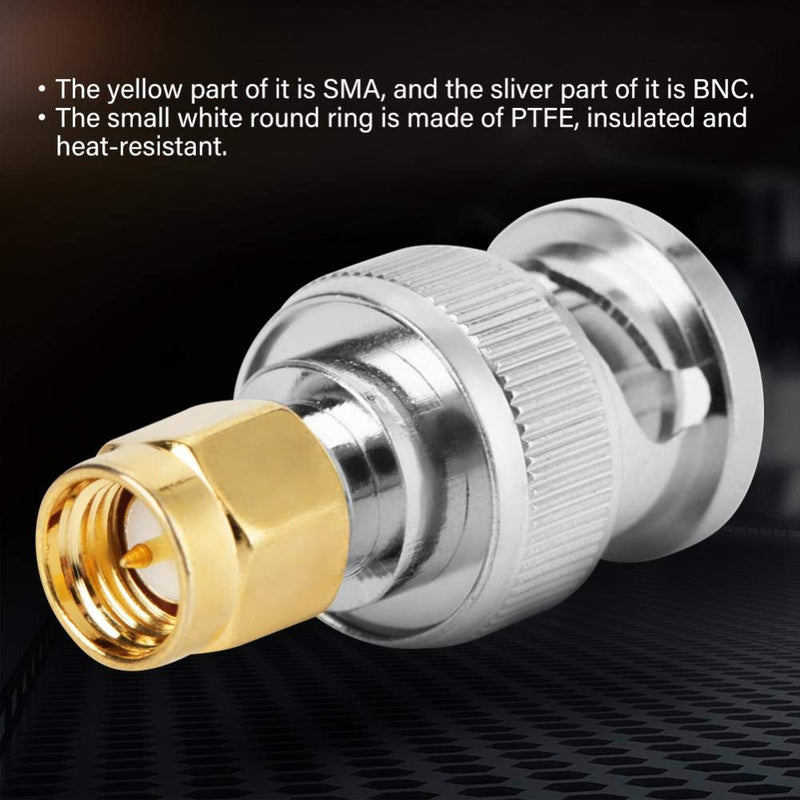 Akozon BNC Male to SMA Male Type Male Adapter Test Converter Pack of 2