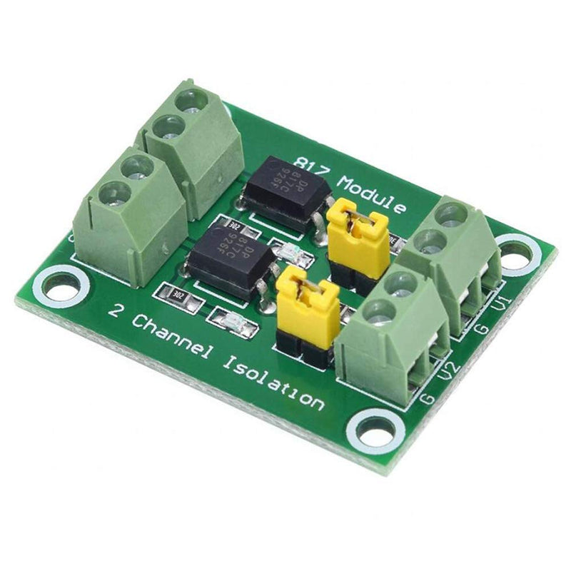 Youmile Pack of 5 PC817 2 Channel Optocoupler Insulation Board Voltage Converter 3.6-30V Driver Photoelectric Insulated Module with 24AWG Cable 2 channels