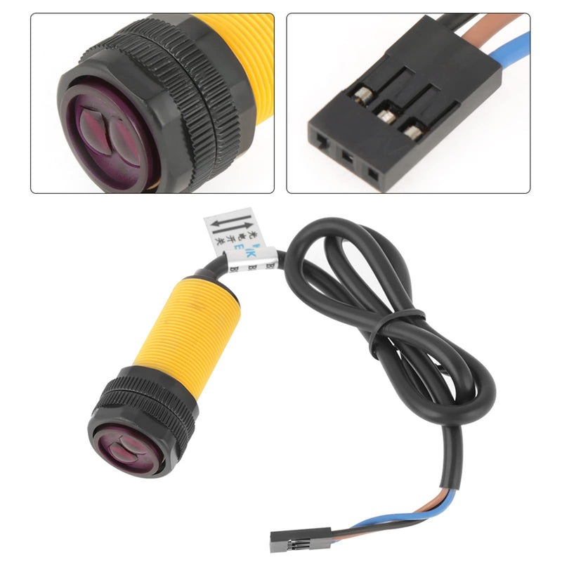 Oumefar Infrared Sensor Switch E18-D80NK Adjustable Sensor Switch for Detection of Infrared Obstacles 5V Detection 3-80 cm Photoelectric Infrared Sensor Switch