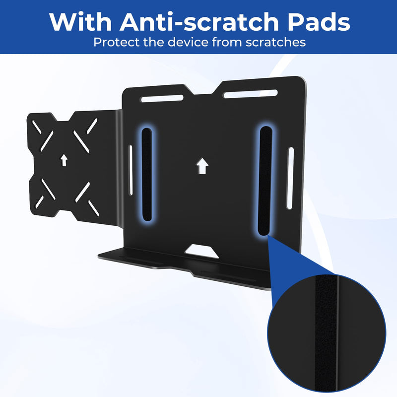 Universal Mount for Geekom Mini PC Mount, for Geekom A6, A5, ‎A8, AX8 Max,A9, IT13 Mini PC, Vesa Mount/Connect VESA Arm, Mounts on The Back of a Monitor with Screws, Black