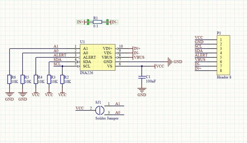 Hailege 2pcs INA226 I2C IIC Bidirectional Current Monitoring Sensor Performance Monitor Sensor with Alarm Function