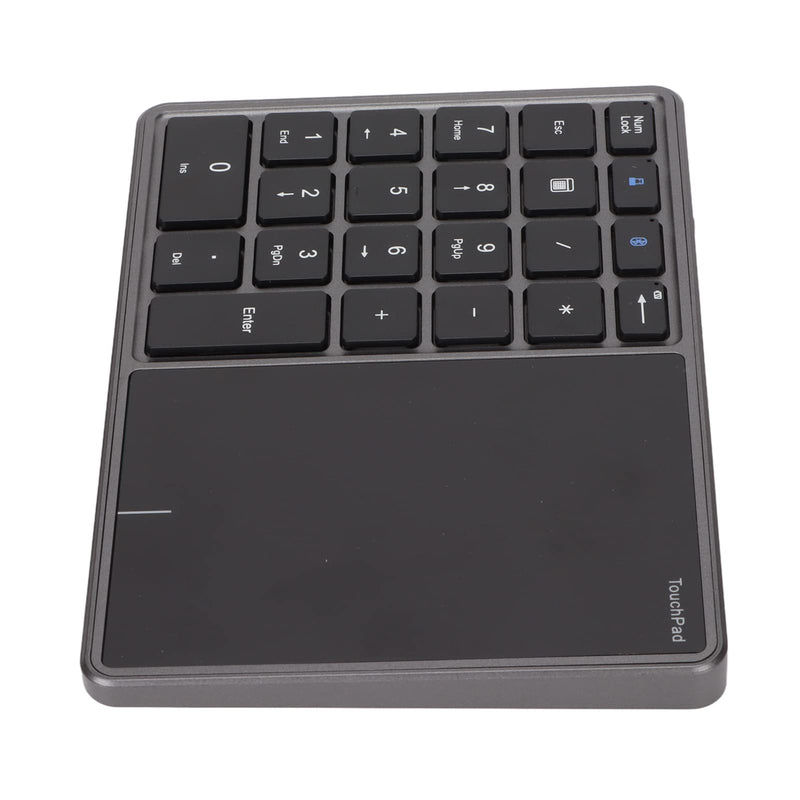 Ejoyous Wire Less Number Pad, 2 in 1 22 Keys 2.4G Numeric Keypad Numpad with Touchpad Trackpad for Laptop PC Computer Desktop Notebook (Iron Gray) Iron Gray