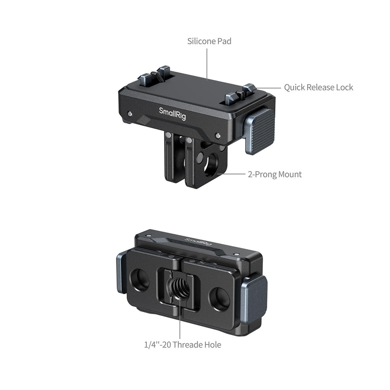 SMALLRIG Quick Release Mount Adapter for Insta360 Ace Pro 2 /Ace Pro/Ace | Adapter with 1/4"-20 Thread Hole, 2 Prong Mount for Tripods, Selfie Sticks, Vlogging Accessories - 5814