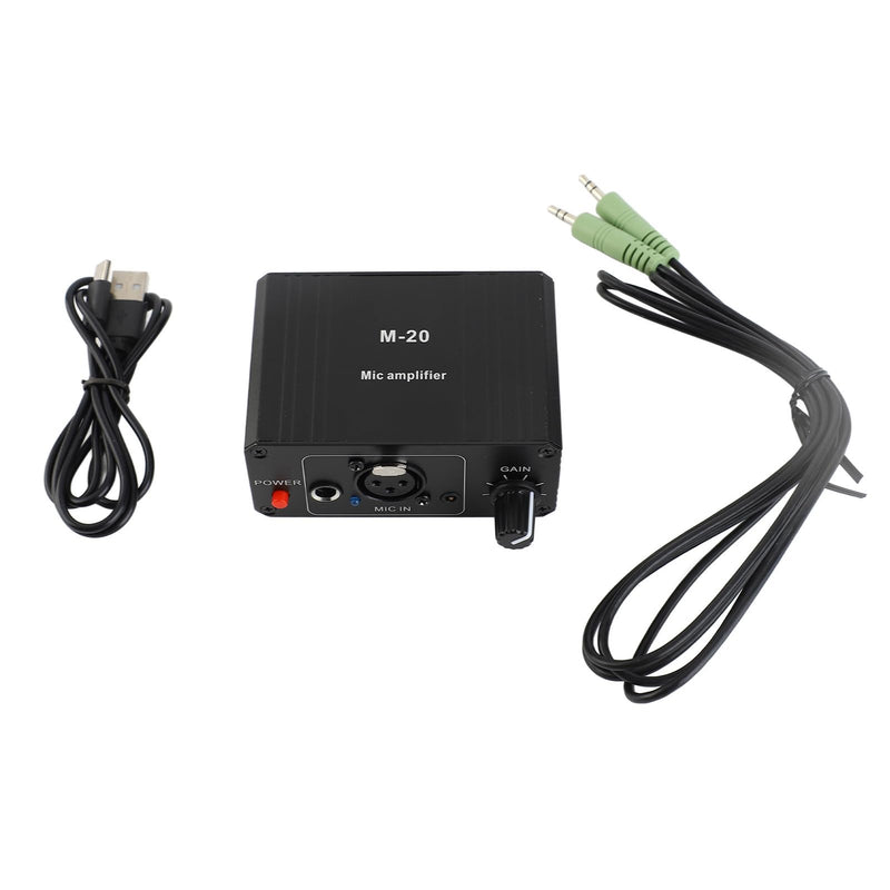 CCYLEZ Mic Preamp, 48V Power, Low Noise, XLR Output, Black, 1 Pack, Mic Preamplifier, XLR, TRS