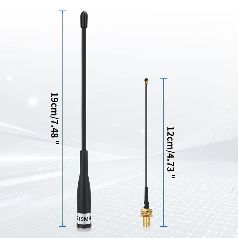 [AUSTRALIA] - 2Pcs 915MHz LoRa Antenna 10dBi Gain for Meshtastic Long Range Soft Whip Antenna 19cm Omni SMA Male with Cable Extension Cord Black 2pcs-19cm 