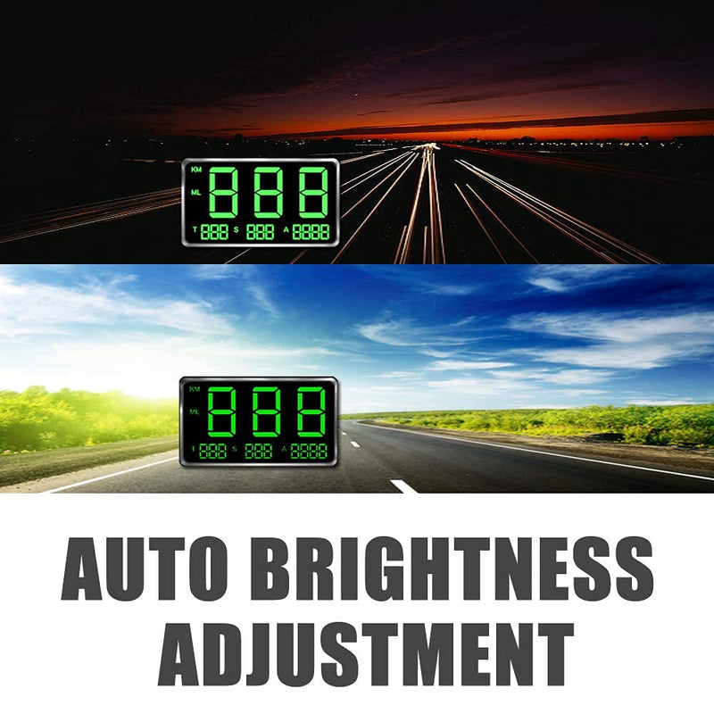 [AUSTRALIA] - HUD Original Universal GPS Head Up Display Speedometer Odometer Car Digital Speed Display MPH Over Speed Alarm Car Clock for All Vehicles C60S/C80/C90 
