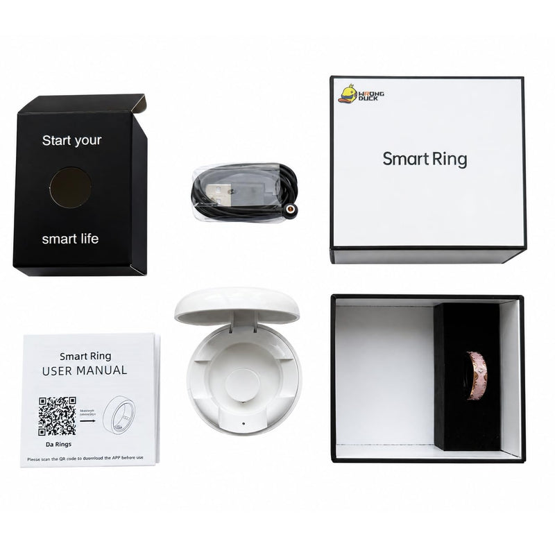 Retro Smart Ring for Women Sleep Fitness Tracking, White, 9#