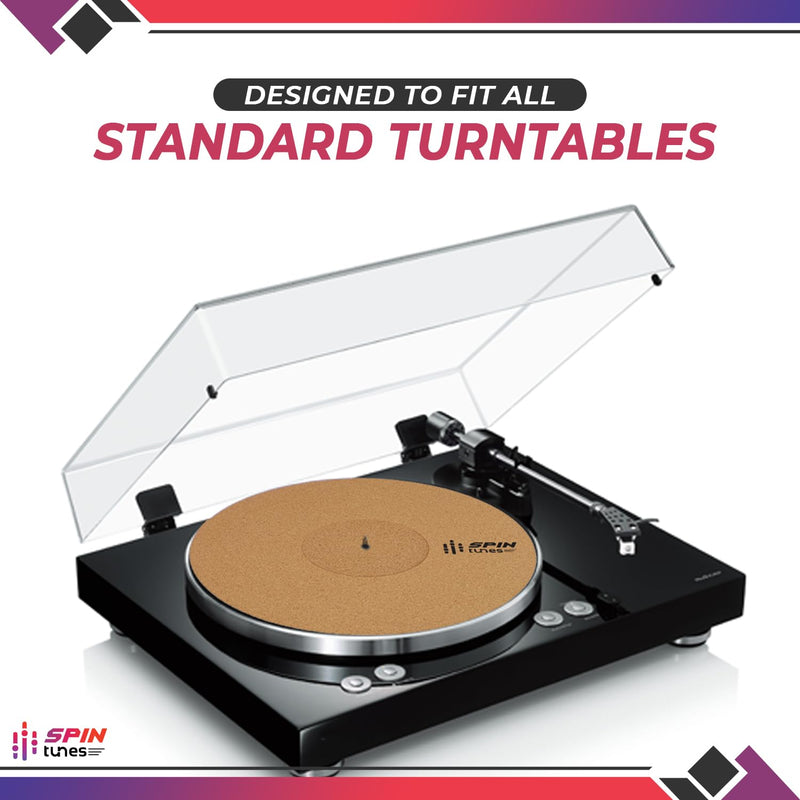 Turntable Mat, Cork Turntable Mat to Enhance Your Audio, Anti-Static 12 Inches Vinyl Cork Mat with 3mm Thickness, vinyl record Accessories