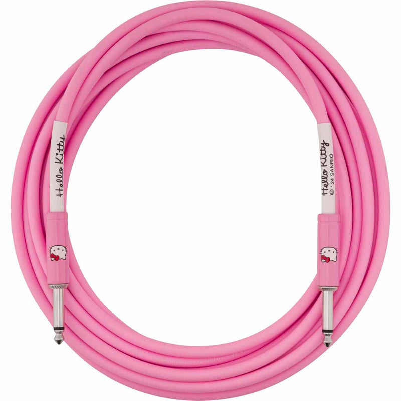 Fender Hello Kitty Instrument Cable, 18.6ft Guitar Cable, Pink 18.6 FT