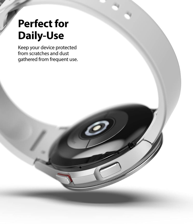 Ringke for Samsung Galaxy Watch 4 Classic Case 42mm [Bezel Styling 42-42] | Silver, Premium Stylish Stainless Steel Frame, Luxurious Formal Design, Open Screen Lightweight Cover Silver (42-42)