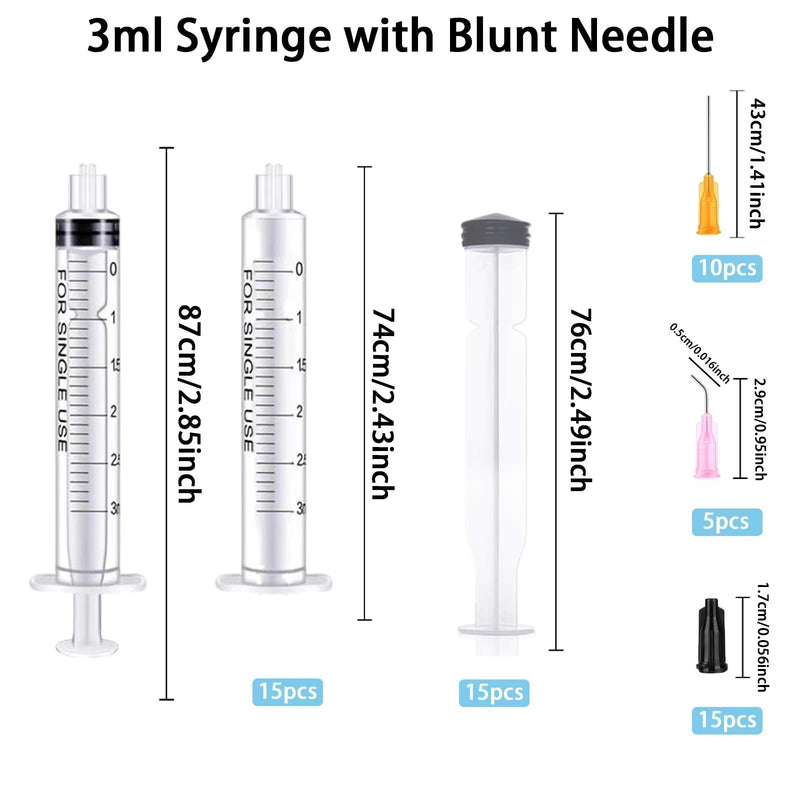 3 ml Plastic Syringe with Needle Pack of 15 Syringes Measuring Liquids Durable Colostrum Syringes Versatile Dosing Syringes Reusable Liquid Syringe Measuring Syringe for Garden & Pet Care