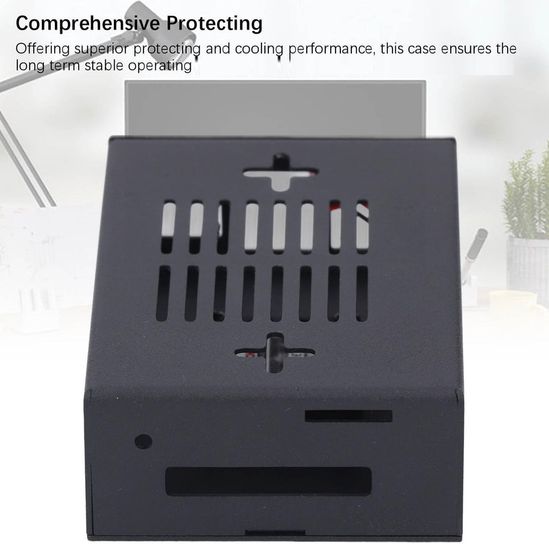 Zinc Alloy Case for Orange Pi 5 MAX, Metal Cooling Housing with 30x30x8mm Fan, 2 Pin Interface, Single Board Computer Enclosure, Enhanced Heat Dissipation