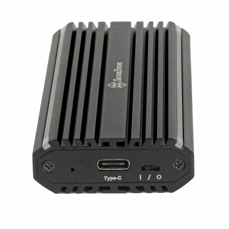 SilverStone Technology USB-C 3.2 Gen2 10Gbps NVMe / SATA M.2 SSD RGB Enclosure, SST-MS13