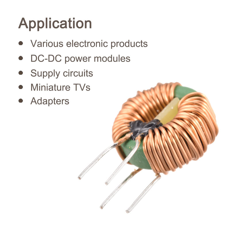 sourcing map 5x Toroidal Core Inductor Copper Coil Magnetic Inductance 6mH 5A for DIY Board