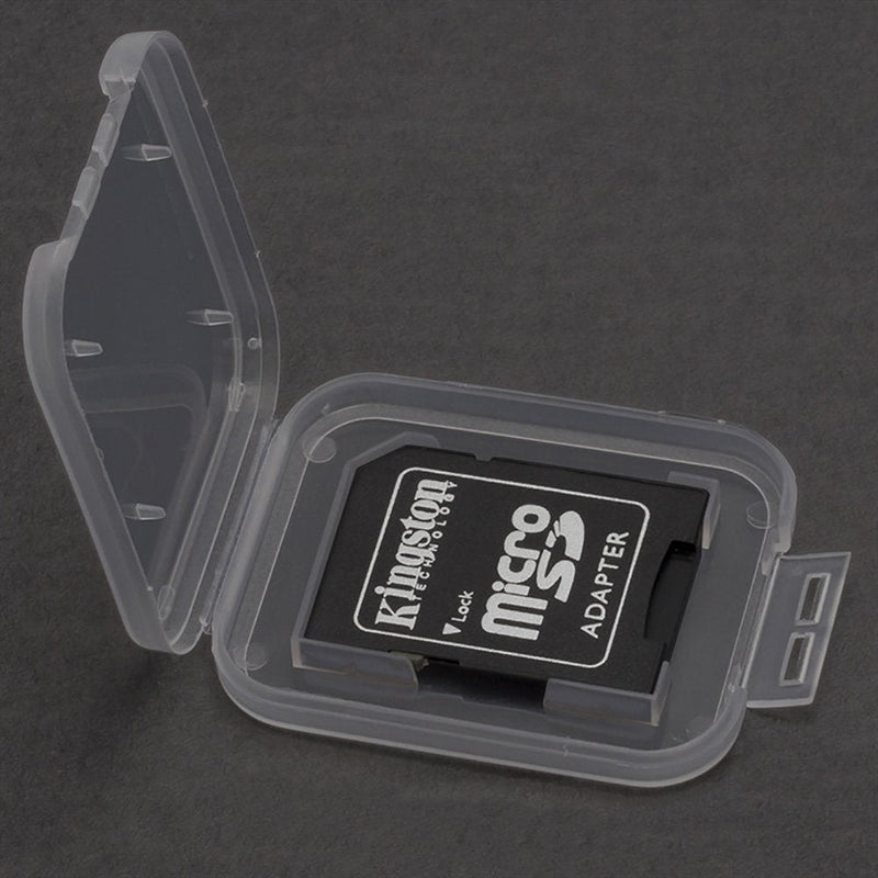 NUOMI 15Pcs SD/SDHC Memory Card Case Holder, Standard SD Plastic Storage Boxes, Clear Compact