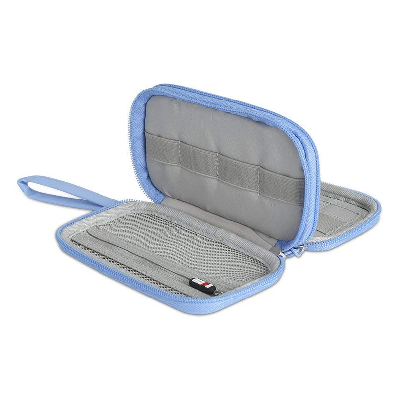 BUBM External Hard Drive Portable Carrying Case,EVA Waterproof Travel Bag Compatible with 2.5 inch Western Digital|Toshiba|Seagate|LaCie|HGST Hard Drive with 6 SD Card Slots ,5.9 3.9 2.0 inch,Blue Blue
