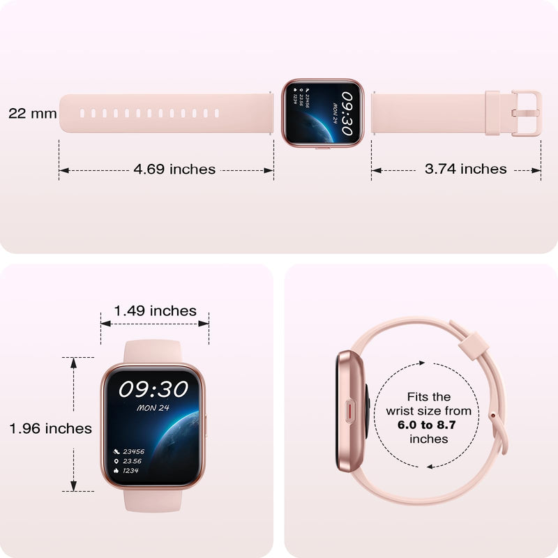 Smart Watch for Women Men Android & iOS, Alexa Built-in [1.8" +1.27'' HD Screen] IP68 Waterproof Fitness Watch with Bluetooth Call (Answer/Make), Heart Rate/Sleep/SpO2 Monitor, 105 Sports Track