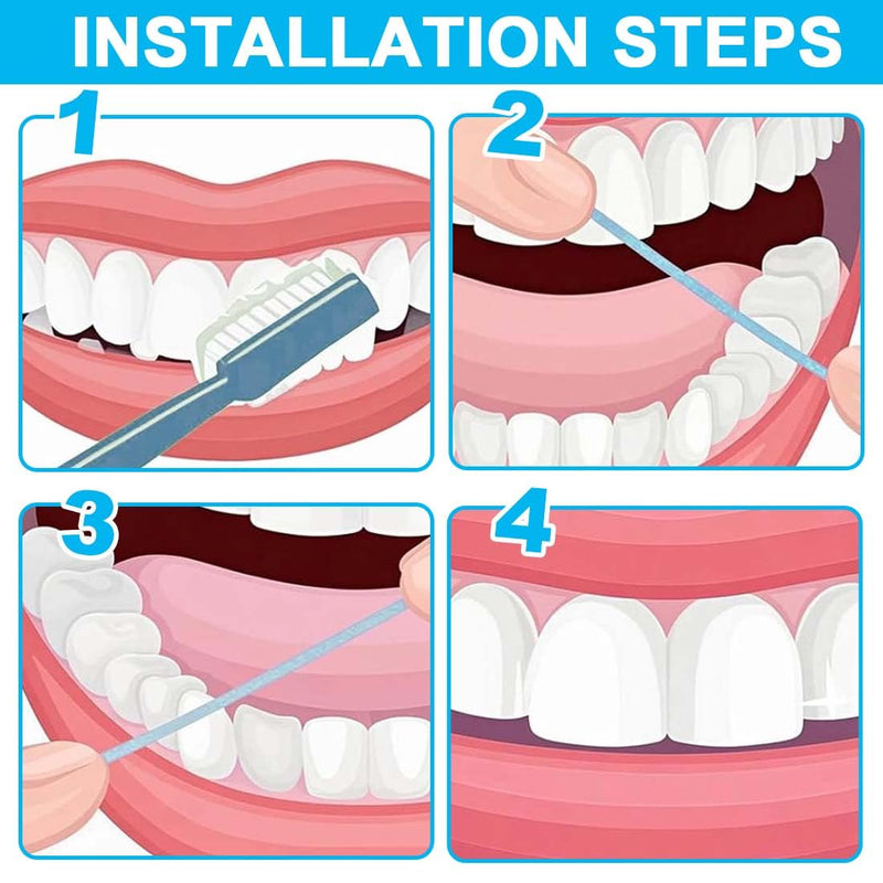 EIHI 60 Pieces Tooth Sandpaper for Spaces, Resistant Deep Cleaning Oral Hygiene, Tooth Sandpaper, Dental Sanding Strips, Teeth Polishing Finishing Gloss Contouring Tools Kit