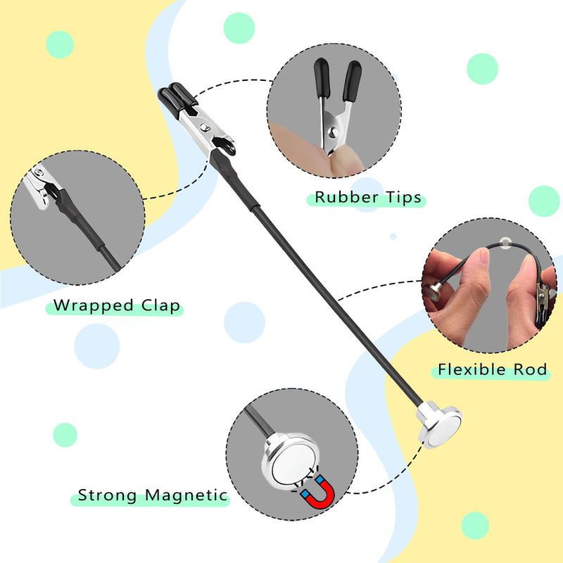 Ruimooto Professional Third Hand with Magnetic Base. 12 x Flexible Alligator Clips, 1 Brush and 1 Iron Box Base - Ideal for Soldering Aid, Model Making Accessories and Board Holder Mittel
