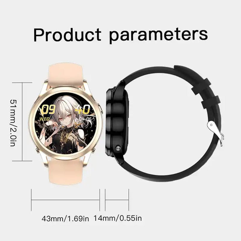 Women's Smart Watch with Earbuds,2 in 1 Build-in TWS Wireless BT5.0 Earphone Fitness Sports Health Monitor X17 MINI