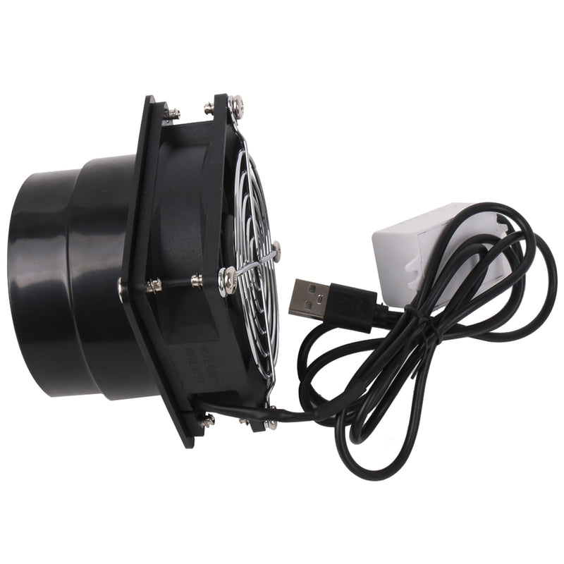 5V USB Small Range Hood Fan Black Ideal for Purifying Kitchen Air in Small Apartments, RVs, and Dormitories