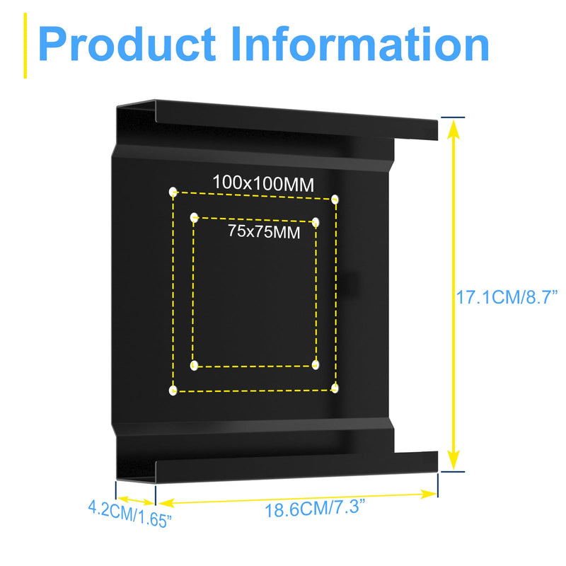 Mini PC Mount for Lenovo ThinkCentre Mounting Bracket Wall VESA and Under Desk Mount for Lenovo ThinkCentre Tiny Desktops M600 M700 M710Q M715q M720Q M800z M900 M910Q Mini Desktop Bracket
