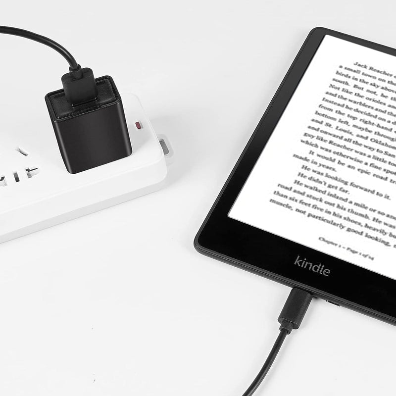 6Ft Fast Charger Fit for Kindle E-Reader 2 3 4 5 6 7 8 9 10 11,All Kindle Paperwhite,Oasis,Voyage,Kindle Touch,DX,Keyboard,Kids Edition(with 6Ft Micro USB & USB C)