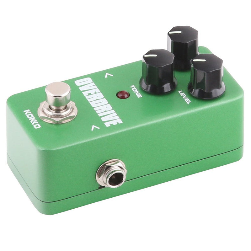 Guitar Mini Effects Pedal Over Drive - Warm and Natural Tube Overdrive Effect Sound Processor Portable Accessory for Guitar and Bass, Exclude Power Adapter Green - FOD3