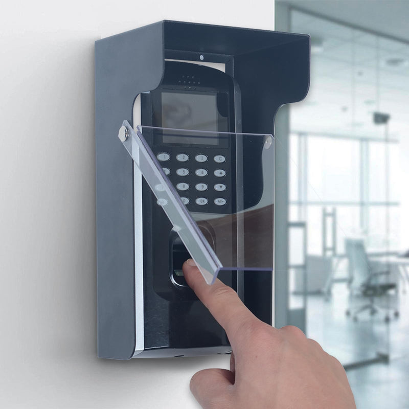 Clear Flip Cap Keypad Rain Cover,High Quality Galvanized Iron Material Rain Covers For Outdoor Electronics Card Reader/Door Keypad/Door Access/Attendance Machine