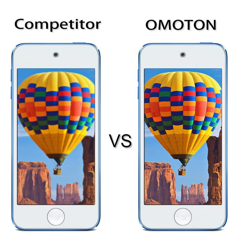 OMOTON Tempered Glass Screen Protector for New iPod Touch 7th Generation 6th Gen 5th Gen (2015/2019 Released), 2 Pack